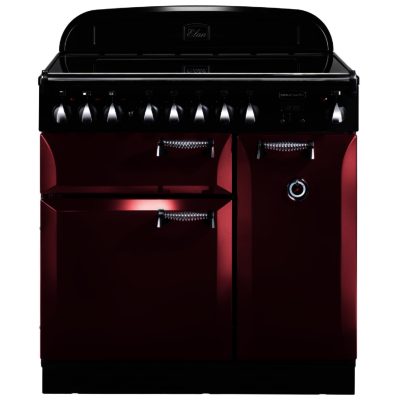 Rangemaster Elan 90cm Electric Ceramic 101170 Range Cooker in Cranberry with Ceramic Hob Rangemaster Elan 90cm Electric Ceramic 101170 Range Cooker in Cranberry with Ceramic Hob